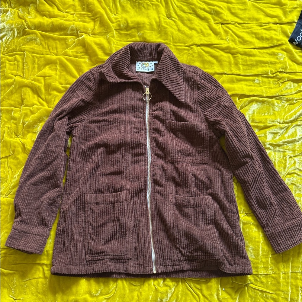 Big Bud Press Brown Corduroy Zip Up Jacket Small